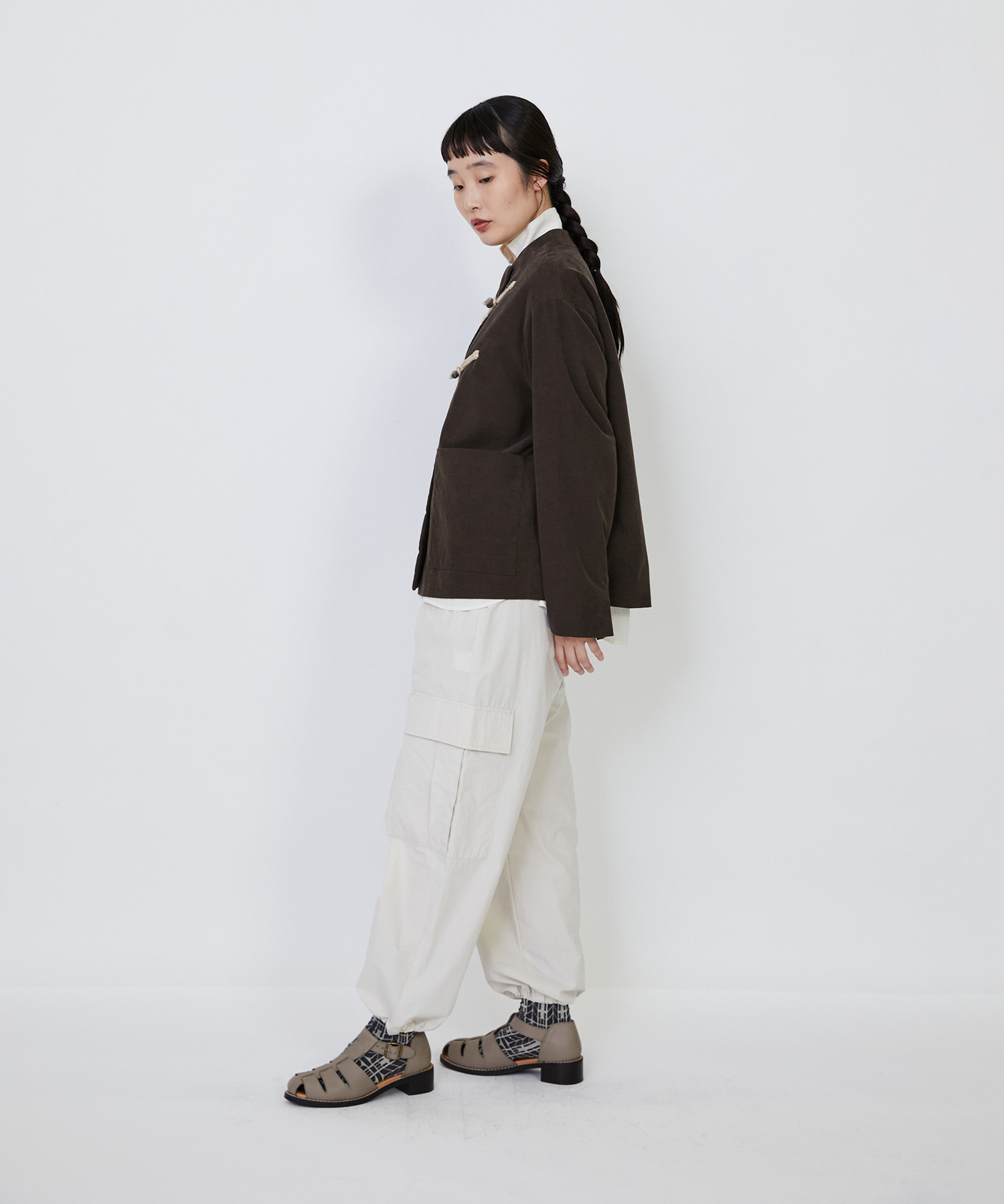 【LOISIR】｜2BUY10%OFF・3BUY20%OFF｜コットン細コールジャケット 詳細画像 グリーン 22