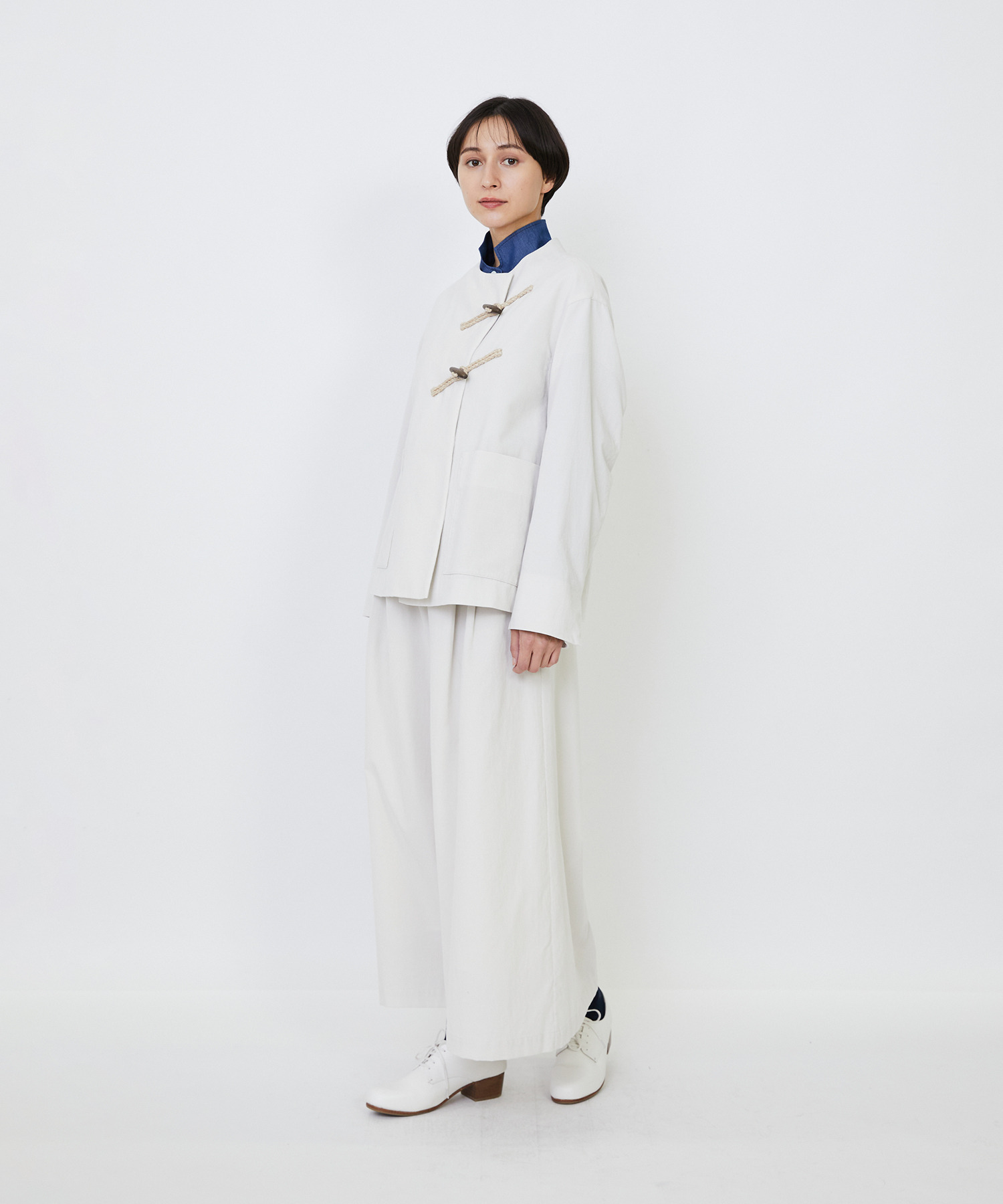 【LOISIR】｜2BUY10%OFF・3BUY20%OFF｜コットン細コールジャケット 詳細画像 グリーン 4