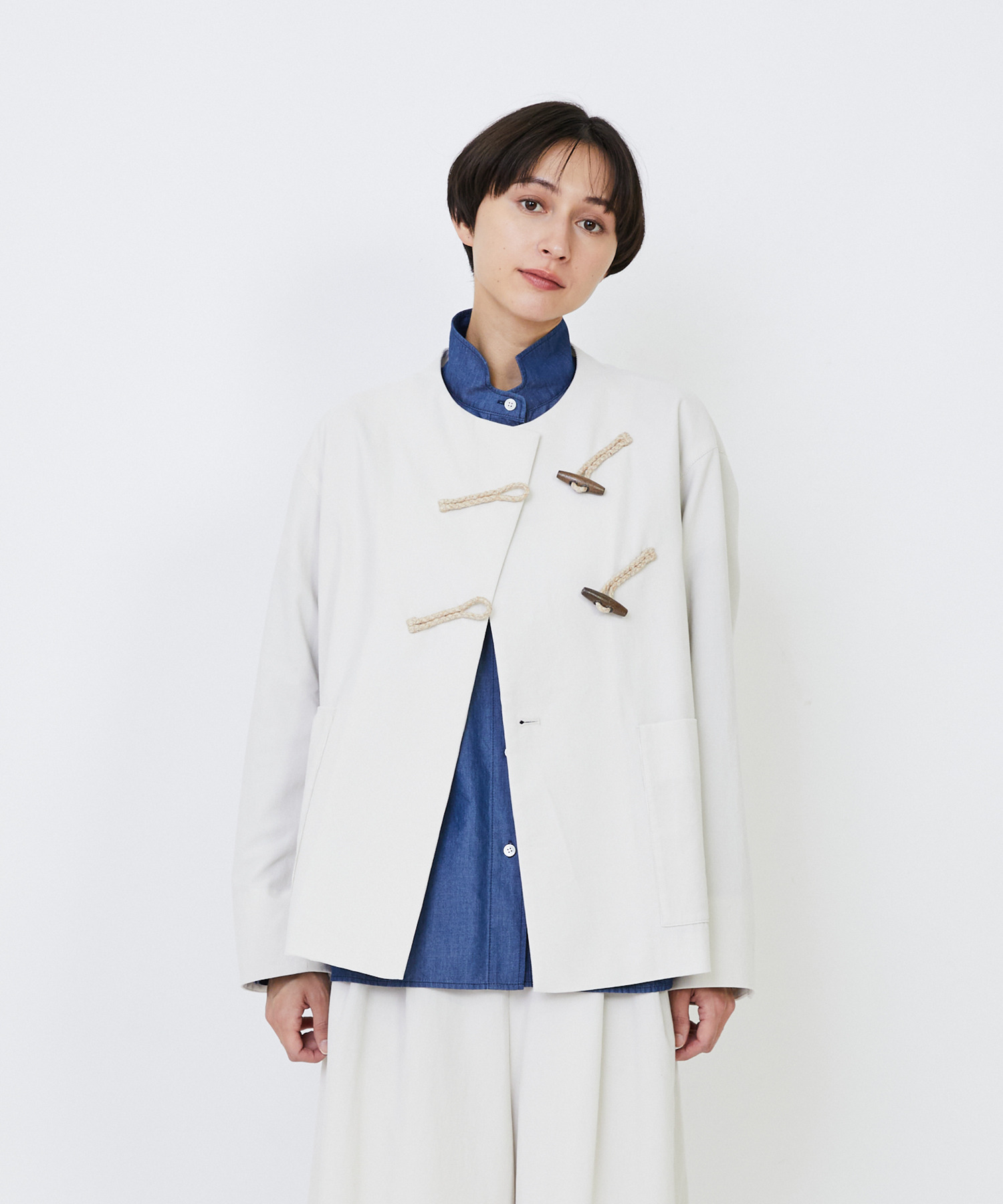 【LOISIR】｜2BUY10%OFF・3BUY20%OFF｜コットン細コールジャケット 詳細画像 キナリ 1