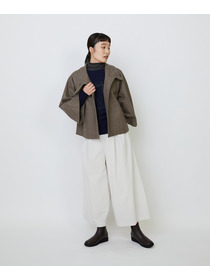 【LOISIR】Aラインショートジャケット 詳細画像 ネイビー 1