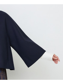 【LOISIR】Aラインショートジャケット 詳細画像 ネイビー 22