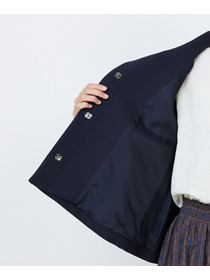【LOISIR】Aラインショートジャケット 詳細画像 ネイビー 24