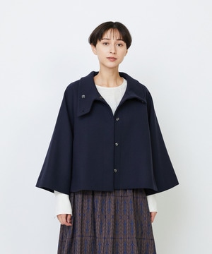【LOISIR】Aラインショートジャケット 詳細画像 ネイビー 1
