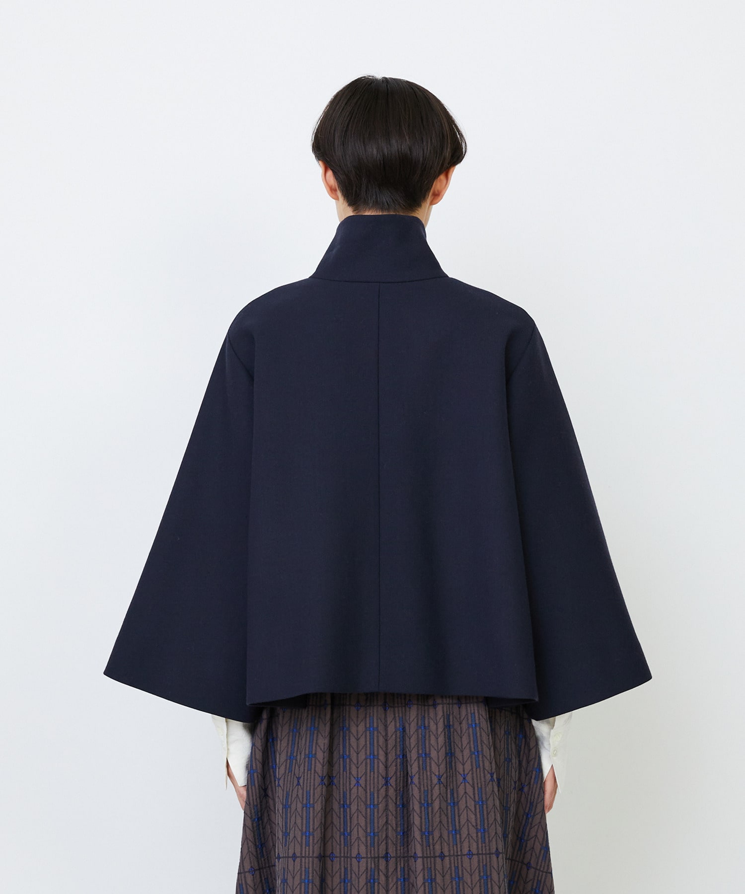【LOISIR】Aラインショートジャケット 詳細画像 ネイビー 19