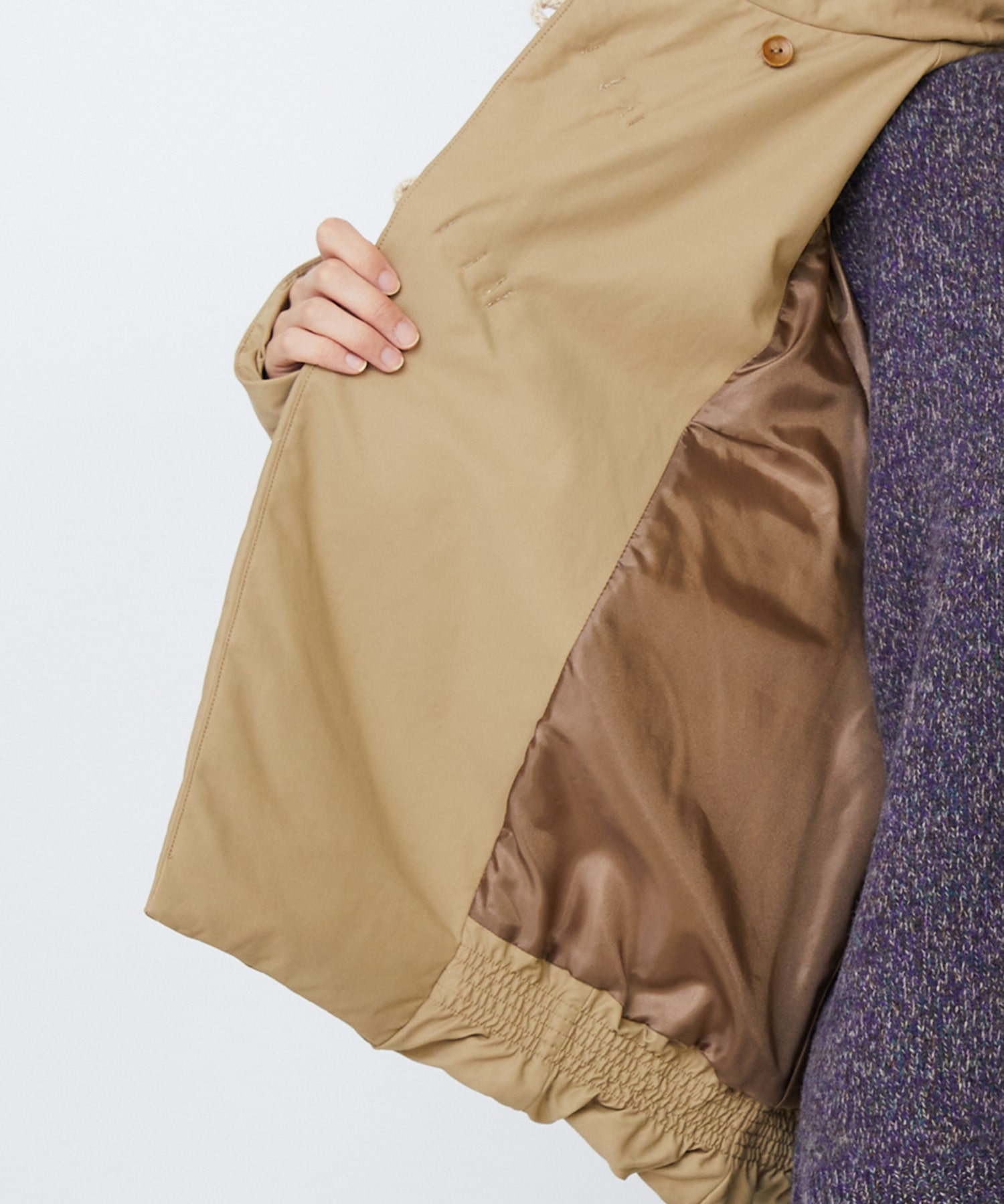 【LOISIR】リサイクルダウンジャケット 詳細画像 ベージュ 23