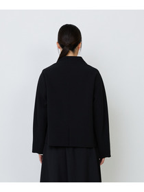 【LOISIR】エコダブルクロスノーカラージャケット 詳細画像 ブラック 9