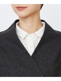 【LOISIR】エステルウールエターミンノーカラージャケット 詳細画像 ブラウン 10