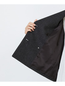 【LOISIR】エステルウールエターミンノーカラージャケット 詳細画像 ブラウン 14