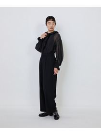【LOISIR】｜2BUY10%OFF・3BUY20%OFF｜【MTサイズ有り】ギャバジンストレートパンツ 詳細画像 ブラック 15