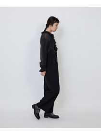【LOISIR】｜2BUY10%OFF・3BUY20%OFF｜【MTサイズ有り】ギャバジンストレートパンツ 詳細画像 ブラック 16