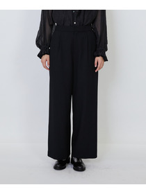 【LOISIR】｜2BUY10%OFF・3BUY20%OFF｜【MTサイズ有り】ギャバジンストレートパンツ 詳細画像 ブラック 18