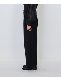 【LOISIR】｜2BUY10%OFF・3BUY20%OFF｜【MTサイズ有り】ギャバジンストレートパンツ 詳細画像 ブラック 19