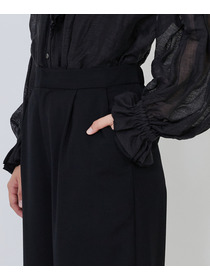 【LOISIR】｜2BUY10%OFF・3BUY20%OFF｜【MTサイズ有り】ギャバジンストレートパンツ 詳細画像 ブラック 23