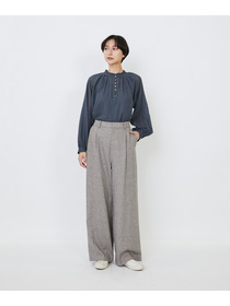 【LOISIR】｜2BUY10%OFF・3BUY20%OFF｜【MTサイズ有り】ギャバジンストレートパンツ 詳細画像 ブラック 5