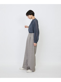 【LOISIR】｜2BUY10%OFF・3BUY20%OFF｜【MTサイズ有り】ギャバジンストレートパンツ 詳細画像 ブラック 6