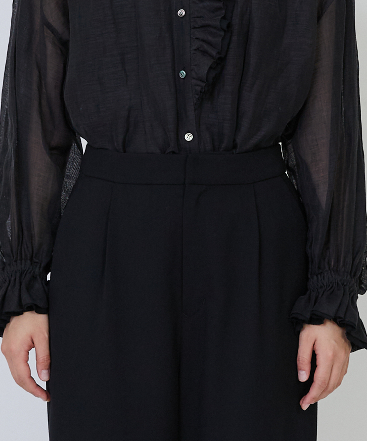 【LOISIR】｜2BUY10%OFF・3BUY20%OFF｜【MTサイズ有り】ギャバジンストレートパンツ 詳細画像 ブラック 21