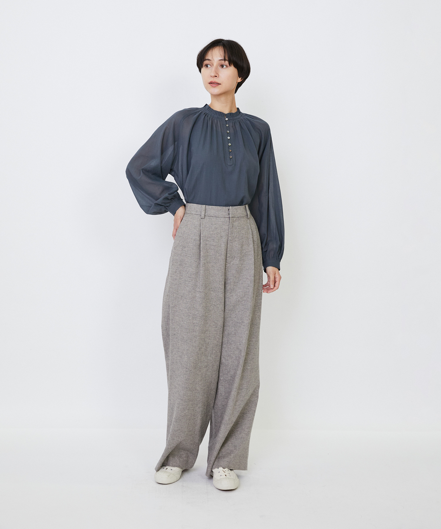 【LOISIR】｜2BUY10%OFF・3BUY20%OFF｜【MTサイズ有り】ギャバジンストレートパンツ 詳細画像 ブラック 4