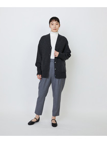 【LOISIR】ウール混ツイルストレッチジョッパーズパンツ 詳細画像 ブラック 2