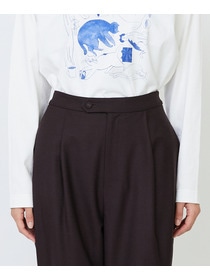 【LOISIR】ウール混ツイルストレッチジョッパーズパンツ 詳細画像 ブラック 28