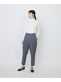 【LOISIR】ウール混ツイルストレッチジョッパーズパンツ 詳細画像 ブラック 3