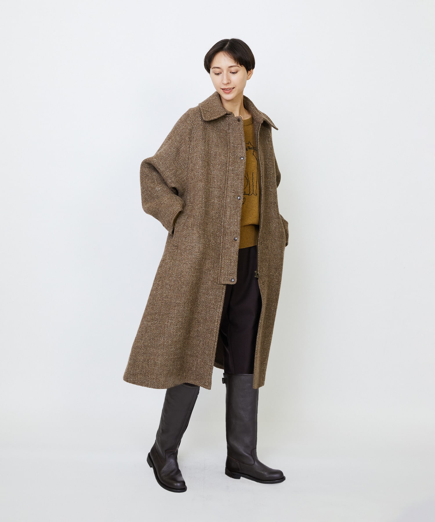 【LOISIR】ウール混ツイルストレッチジョッパーズパンツ 詳細画像 ブラック 21