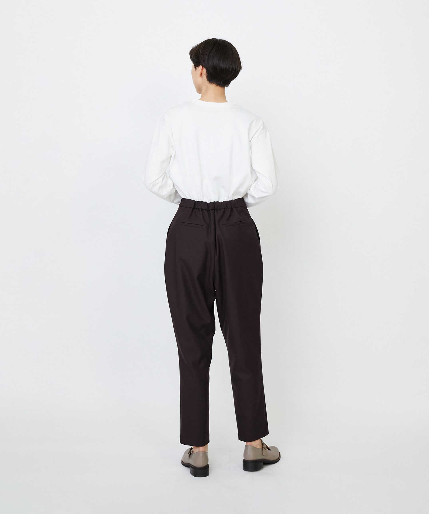 【LOISIR】ウール混ツイルストレッチジョッパーズパンツ 詳細画像 ブラック 24