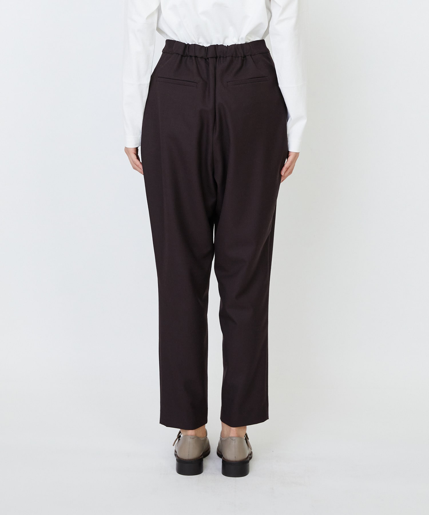 【LOISIR】ウール混ツイルストレッチジョッパーズパンツ 詳細画像 ブラック 27