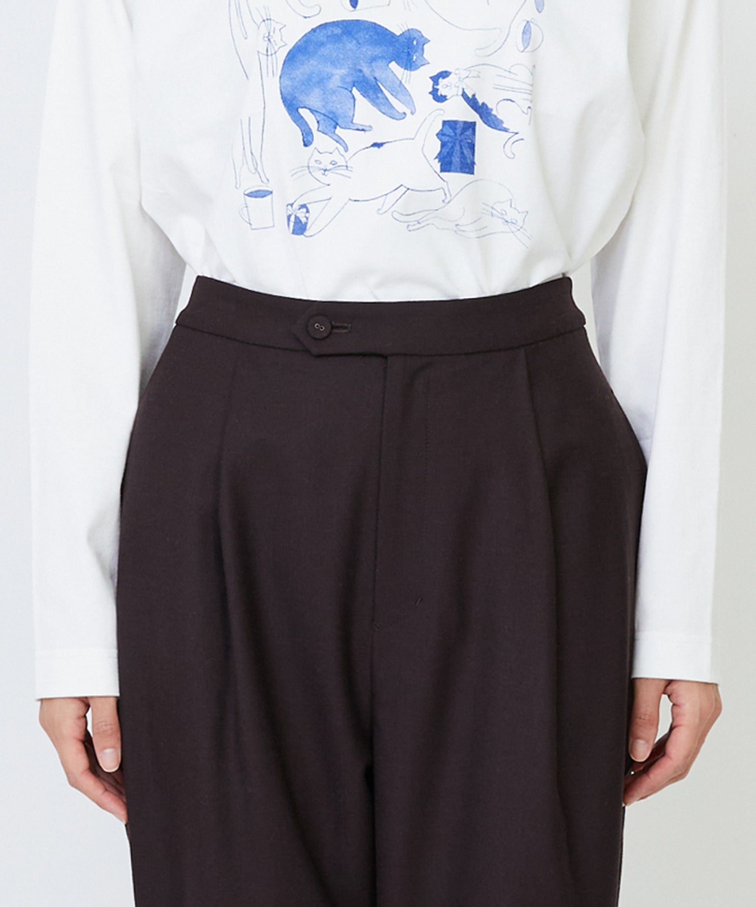 【LOISIR】ウール混ツイルストレッチジョッパーズパンツ 詳細画像 ブラック 28