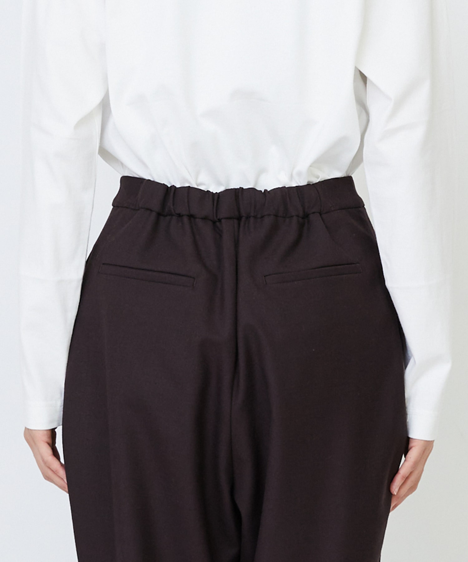 【LOISIR】ウール混ツイルストレッチジョッパーズパンツ 詳細画像 ブラック 29