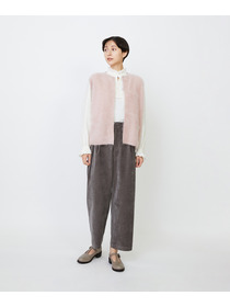 【LOISIR】｜2BUY10%OFF・3BUY20%OFF｜シャンブレーベルベットクロップドパンツ 詳細画像 ブラウン 11