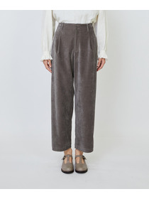 【LOISIR】｜2BUY10%OFF・3BUY20%OFF｜シャンブレーベルベットクロップドパンツ 詳細画像 ブラウン 16