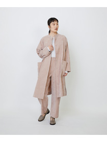 【LOISIR】｜2BUY10%OFF・3BUY20%OFF｜シャンブレーベルベットクロップドパンツ 詳細画像 ブラウン 2