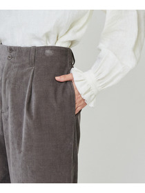 【LOISIR】｜2BUY10%OFF・3BUY20%OFF｜シャンブレーベルベットクロップドパンツ 詳細画像 ブラウン 21