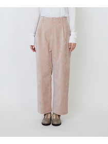 【LOISIR】｜2BUY10%OFF・3BUY20%OFF｜シャンブレーベルベットクロップドパンツ 詳細画像 ブラウン 7