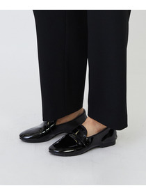 【LOISIR】エコダブルクロスクロップドパンツ 詳細画像 ブラック 13