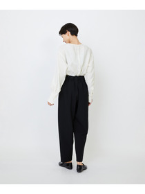 【LOISIR】エコダブルクロスクロップドパンツ 詳細画像 ブラック 6