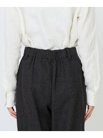 【LOISIR】エステルウールエターミンクロップドパンツ 詳細画像 ブラウン 10