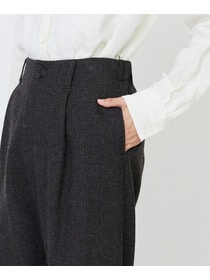 【LOISIR】エステルウールエターミンクロップドパンツ 詳細画像 ブラウン 11