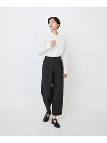 【LOISIR】エステルウールエターミンクロップドパンツ 詳細画像 ブラウン 2