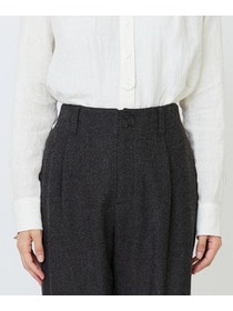 【LOISIR】エステルウールエターミンクロップドパンツ 詳細画像 ブラウン 9