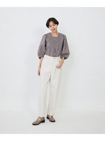 【LOISIR】コットンカツラギモンローパンツ 詳細画像 ベージュ 3