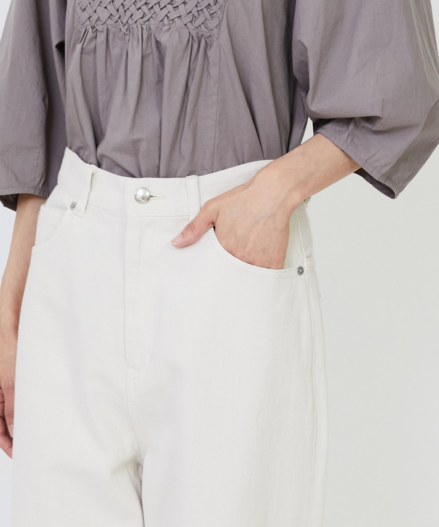 【LOISIR】コットンカツラギモンローパンツ 詳細画像 ベージュ 13