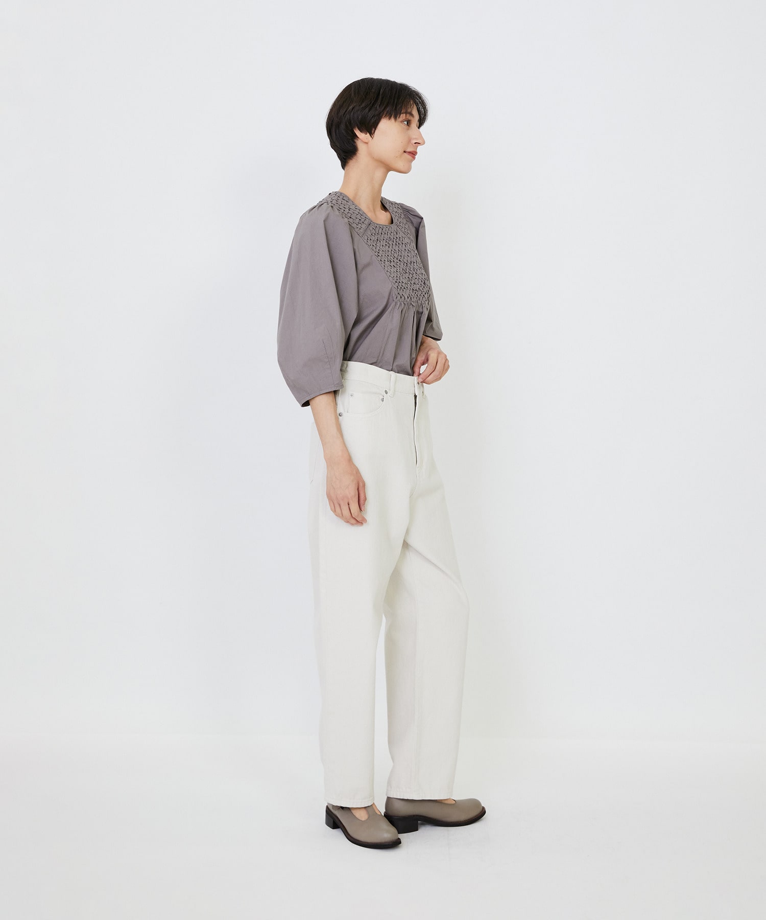 【LOISIR】コットンカツラギモンローパンツ 詳細画像 ベージュ 6