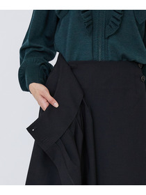 【LOISIR】【MTサイズ有り】ギャバジンラップスカート 詳細画像 グレー 23