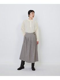 【LOISIR】【MTサイズ有り】ギャバジンラップスカート 詳細画像 グレー 3