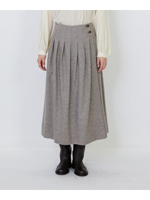 【LOISIR】【MTサイズ有り】ギャバジンラップスカート 詳細画像 グレー 7