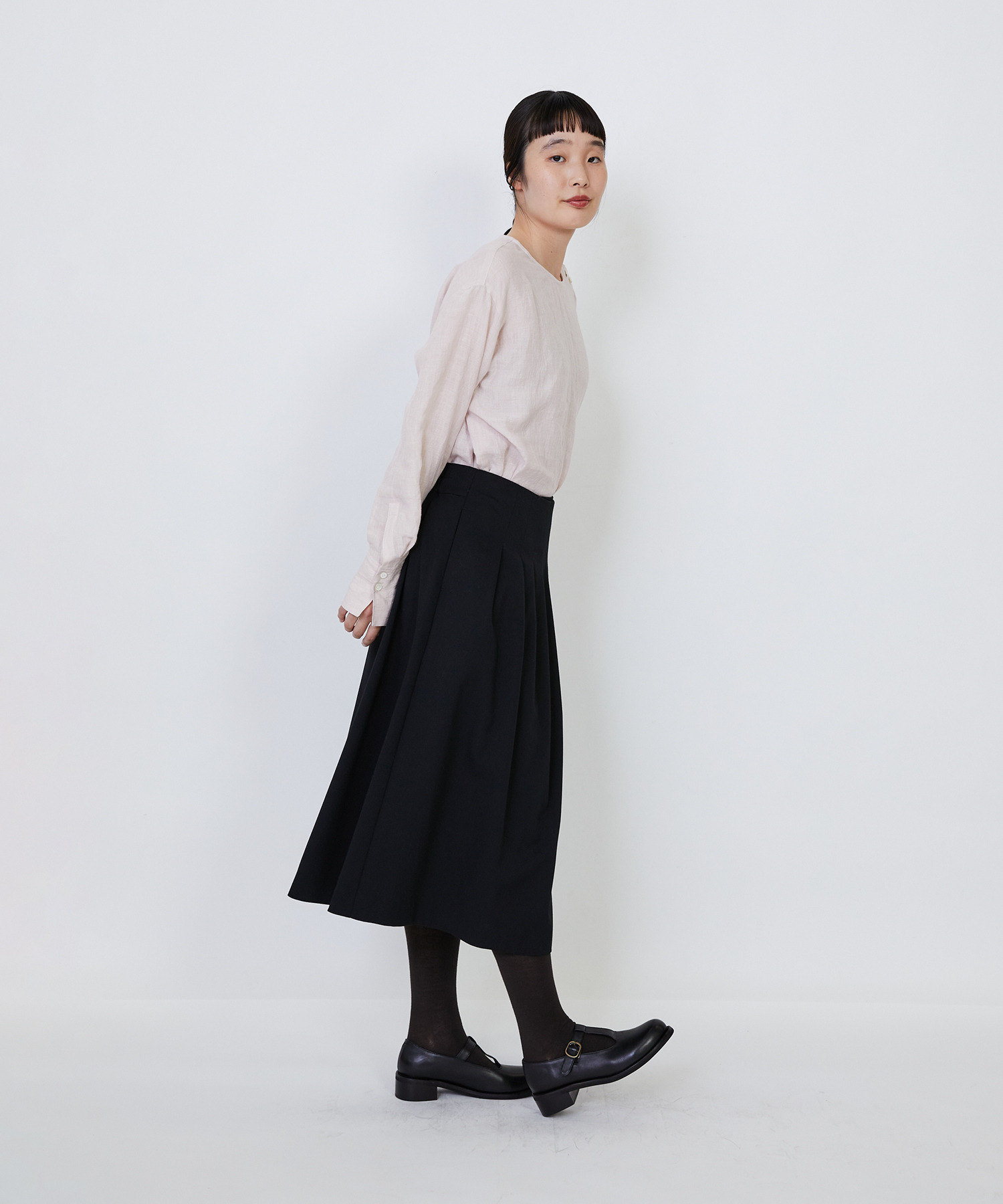 【LOISIR】【MTサイズ有り】ギャバジンラップスカート 詳細画像 グレー 16