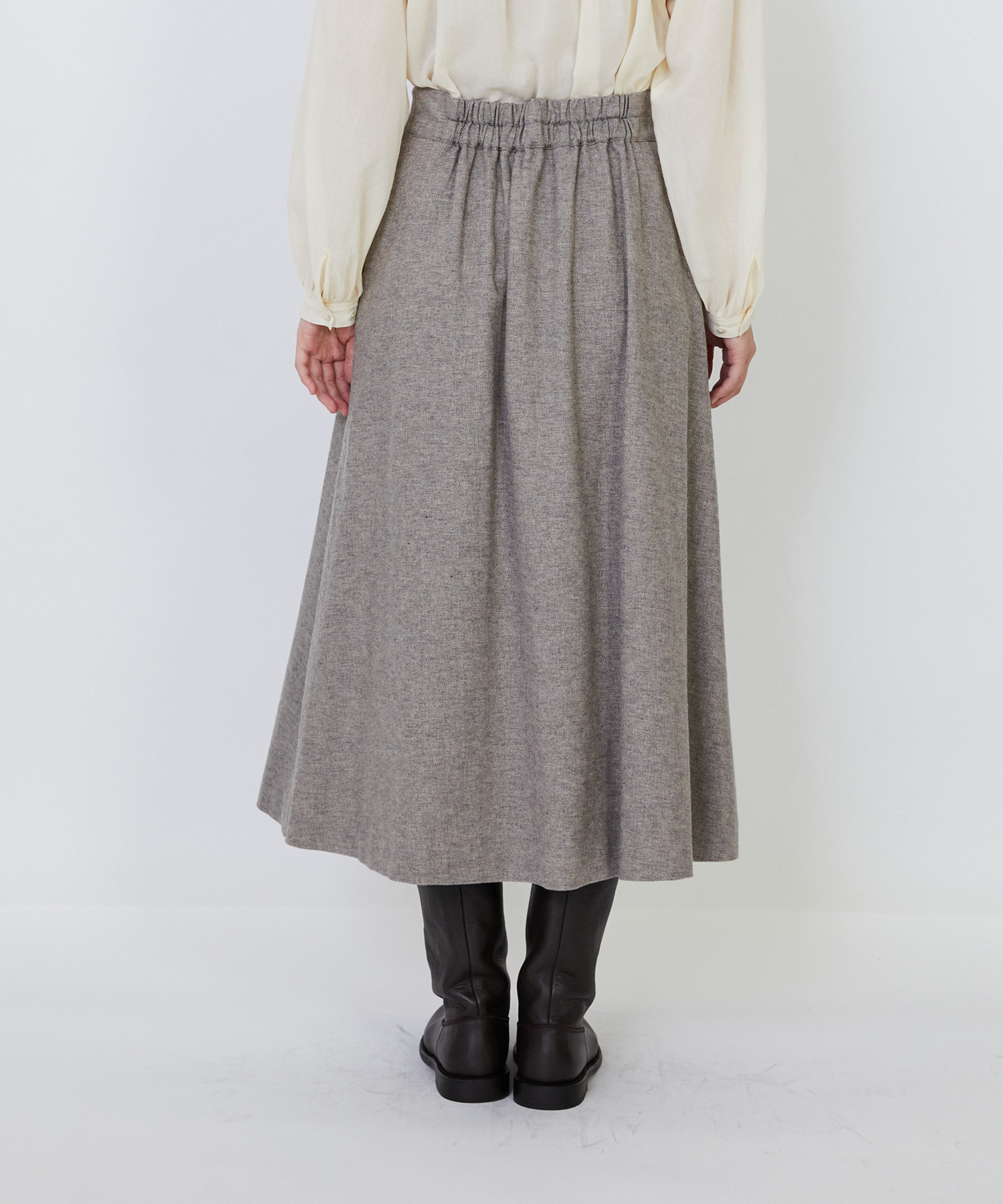 【LOISIR】【MTサイズ有り】ギャバジンラップスカート 詳細画像 グレー 9