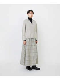 【LOISIR】オリジナルジャカードイージースカート 詳細画像 ブラウン系その他 1