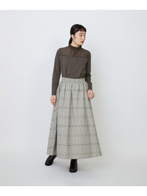 【LOISIR】オリジナルジャカードイージースカート 詳細画像 ブラウン系その他 4